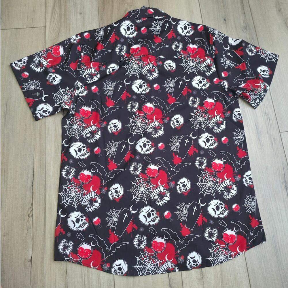 Dixxon Flannel The Hallow Black Friday 13th Bamboo Short Sleeve Shirt Men Sz M - Picture 8 of 11